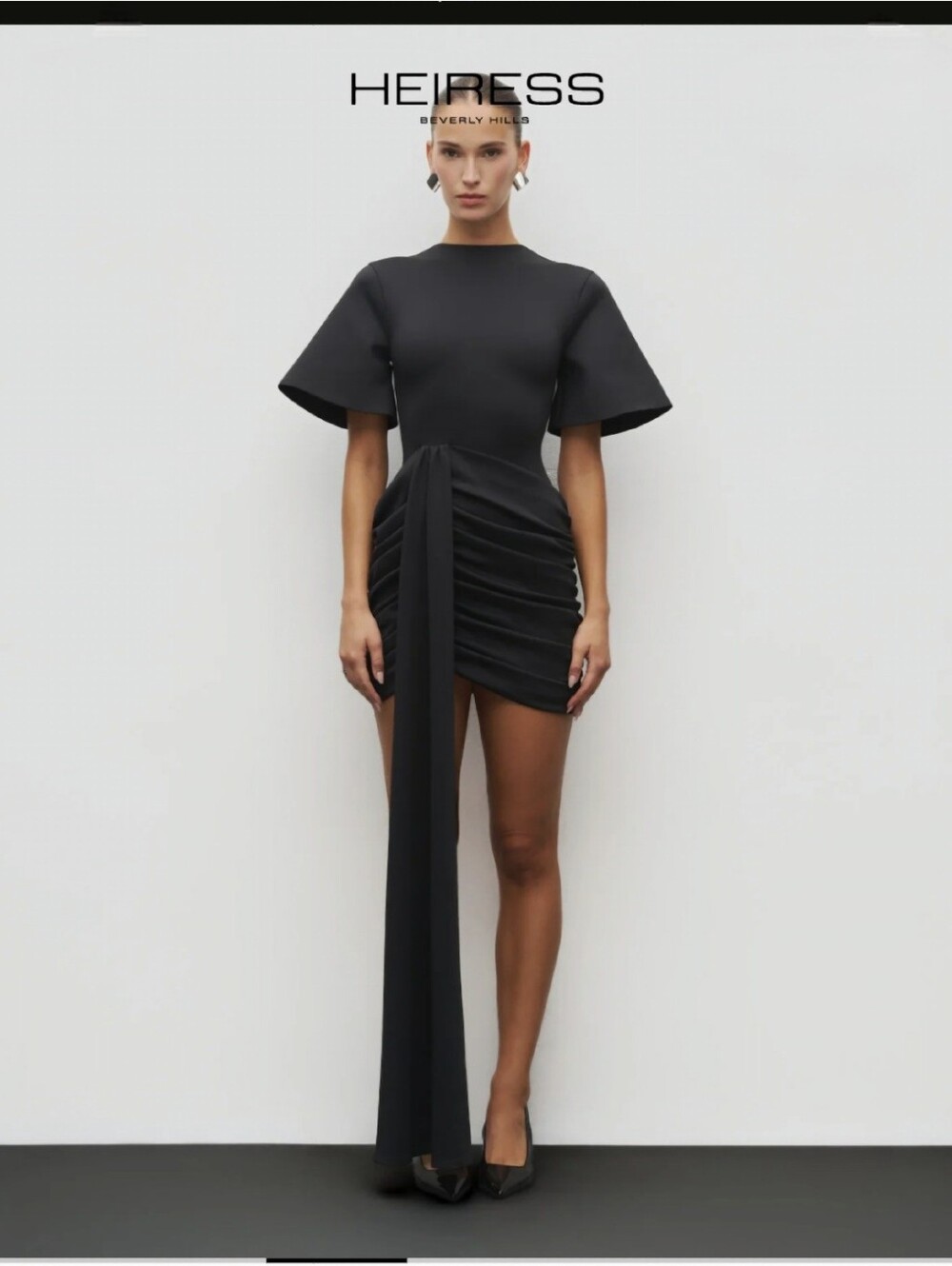 The Draped T-Shirt Mini Dress Size Small